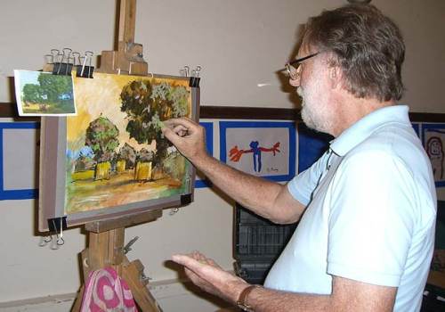 A Painting Masterclass at the South Milford WI.